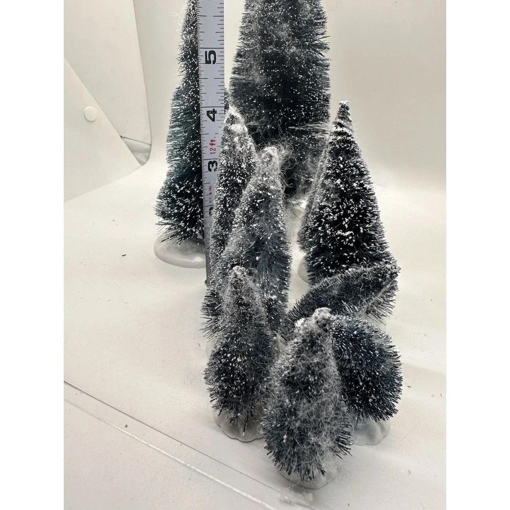 Lemax‎ Christmas Village Bottle Brush Trees Lot 10pc 2